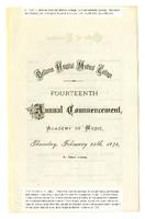 Bellevue Hospital Medical College 14th Annual Commencement, Academy of Music 1875