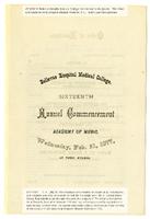 Bellevue Hospital Medical College 16th Annual Commencement, Academy of Music 1877