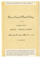 Bellevue Hospital Medical College 25th Annual Commencement 1886