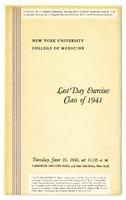 New York University College of Medicine Last Day Exercises, Class of 1941