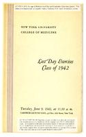 New York University College of Medicine Last Day Exercises, Class of 1942