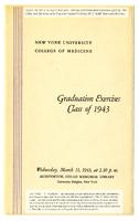New York University College of Medicine Last Day Exercises, Class of 1943