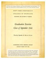 New York University College of Medicine Last Day Exercises, Class of 1944
