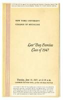 New York University College of Medicine Last Day Exercises, Class of 1947