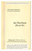 New York University College of Medicine Last Day Exercises, Class of 1951