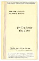 New York University College of Medicine Last Day Exercises, Class of 1953