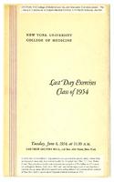 New York University College of Medicine Last Day Exercises, Class of 1954
