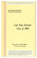 New York University School of Medicine Last Day Exercises, Class of 1960