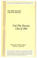 New York University School of Medicine Last Day Exercises, Class of 1964