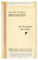 University and Bellevue Hospital Medical College Last Day Exercises, Class of 1932