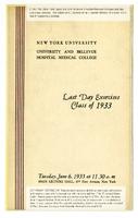 University and Bellevue Hospital Medical College Last Day Exercises, Class of 1933