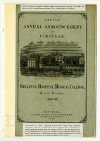 Bellevue Hospital Medical College Second Annual Announcement and Circular 1862-1863