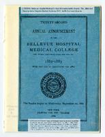 Bellevue Hospital Medical College 22nd Annual Announcement 1882-1883