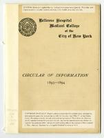 Bellevue Hospital Medical College Circular of Information 1893-1894