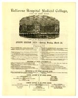 Bellevue Hospital Medical College Spring Session 1879