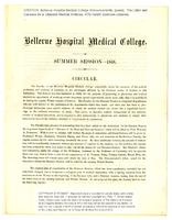 Bellevue Hospital Medical College Summer Session 1868