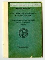 New York Post-Graduate Medical School Announcement 1936-1937