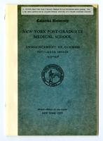 New York Post-Graduate Medical School Announcement 1937-1938