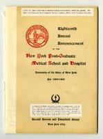 New York Post-Graduate Medical School and Hospital Annual Announcement 1899-1900