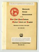New York Post-Graduate Medical School and Hospital Annual Announcement 1900-1901