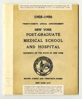 New York Post-Graduate Medical School and Hospital Annual Announcement 1905-1906