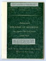 New York University College of Medicine Bulletin Announcements 1949-1950