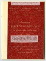 New York University College of Medicine Bulletin Announcements 1951-1952