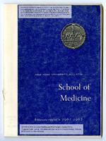 New York University School of Medicine Bulletin Announcement for 1961-1962