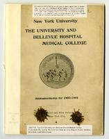 The University and Bellevue Hospital Medical College Announcements 1900-1901