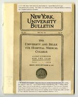 The University and Bellevue Hospital Medical College Announcements 1915-1916