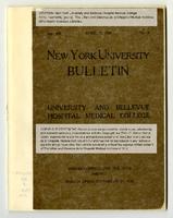 The University and Bellevue Hospital Medical College Announcements 1920-1921