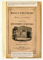 University of the City of New York Annual Announcement of Lectures 1870-1871