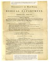 University of New York Medical Department Session of 1859-1860