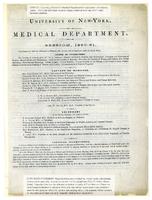 University of New York Medical Department Session of 1860-1861