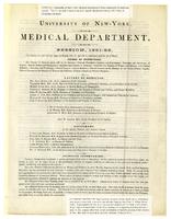 University of New York Medical Department Session of 1861-1862