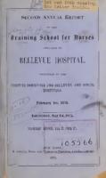 Bellevue Hospital. Training School for Nurses. 2nd Annual Report. 1874