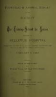 Bellevue Hospital. Training School for Nurses. 14th Annual Report 1886