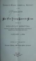 Bellevue Hospital. Training School for Nurses. 21st Annual Report 1893
