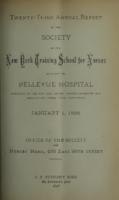 Bellevue Hospital. Training School for Nurses. 23rd Annual Report 1895
