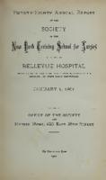 Bellevue Hospital. Training School for Nurses. 28th Annual Report 1900