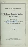 Bellevue Hospital. Training School for Nurses. 46th Annual Report 1919