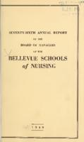 Bellevue Schools of Nursing. 76th Annual Report 1949