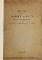 Babies' Wards. New York Post-Graduate Hospital. Annual Report for 1923-1924