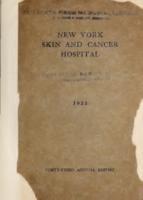 The New York Skin and Cancer Hospital 1925