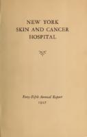 The New York Skin and Cancer Hospital 1927