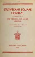 Stuyvesant Square Hospital 1931