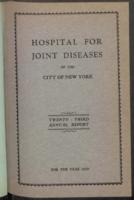 Hospital for Joint Diseases Annual Report, 1929