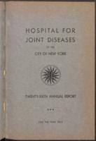 Hospital for Joint Diseases Annual Report, 1932