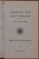Hospital for Joint Diseases Annual Report, 1934