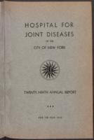 Hospital for Joint Diseases Annual Report, 1935
